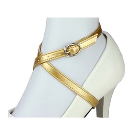 High Heels PU Leather Shoelaces Anti-Loose Shoelaces Accessories Removable for Women Gold