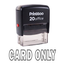 Printtoo Card ONLY Self Inking Rubber Stamp Office Stationary Custom Stamp-Black
