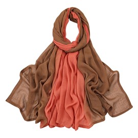 Hophor Ombre Hijab for Women Modal Instant Hijabs for Islamic Muslim Ramadan(Brown+Pink)