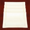 Grelucgo Handcrafted Solid Color Dining Table Placemats, Double-Hemstitched (Cream, 12