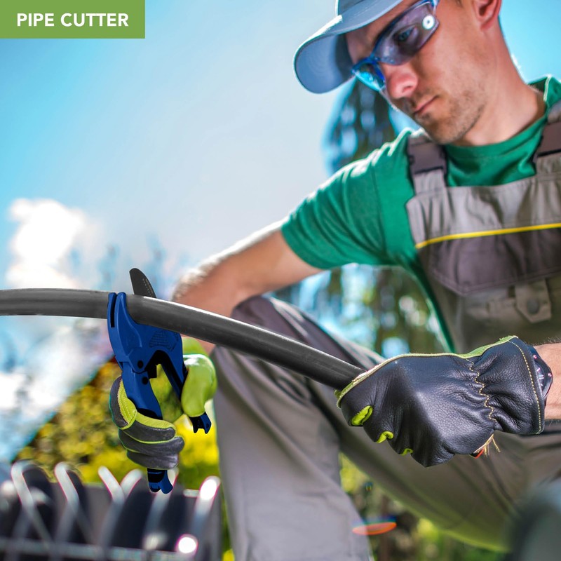 BLOSTM Plastic Pipe Cutter - Heavy Duty Ratchet Pipe Cutters