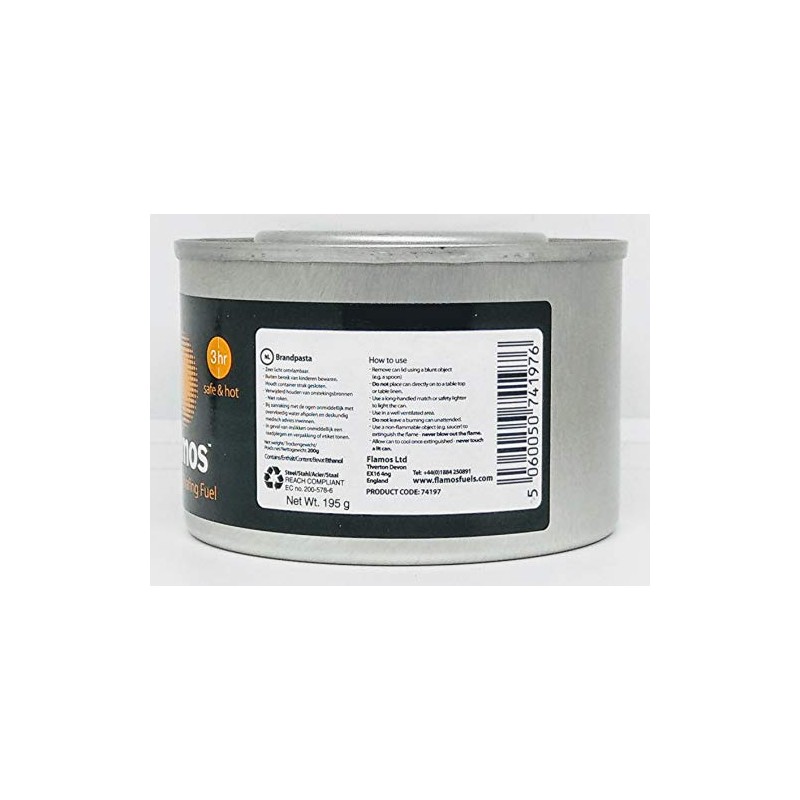 Flamos Ethanol Chafing Fuel 3 hrs Safe & Hot