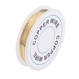 PH PandaHall 26M 0.3mm Golden Copper Wire for Jewellery Making, Copper Craft Wire Tarnish Resistant Copper Beading Wire Gold Craft Jewelry Wire for Jewelry Making Supplies and Crafting, 28 Gauge