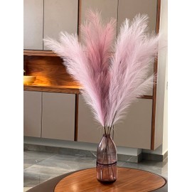 Chousse 43" / 3.6 ft Pampas Grass Tall 4 Pcs - Faux Pampas Grass Bulk, Artificial Large Pampas Grass Decor for Floor Vase, Room Decor, Home Decor, Boho Decor (Pink & Mauve)