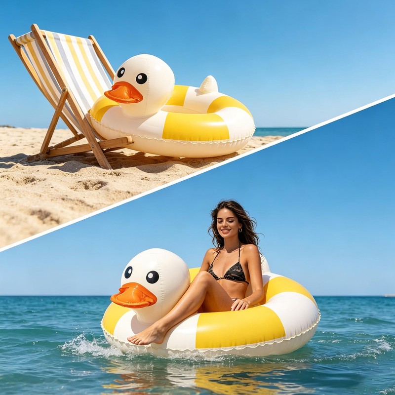 2PCS 35IN Pool Swim Ring Inflatable Pool Floats Water Fun