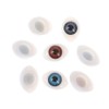 8pcs 4 Colors 23*16mm Oval Flat Hollow Highlight Resin Colorful