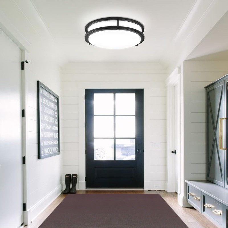 DLLT 30W Modern LED Flush Mount Ceiling Light with Remote,
