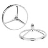 Chrome Tri Bar Bullet Spike Style 7" Headlamp Trim Ring