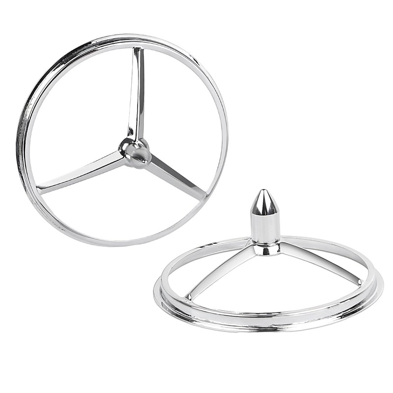 Chrome Tri Bar Bullet Spike Style 7" Headlamp Trim Ring