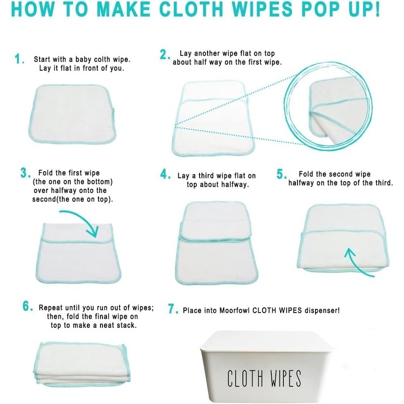 Cloth Wipes Dispenser, 8.2L x 4.9W x 3.9H inches, Cloth