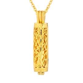 InfuMemo Cylinder Cremation Jewelry Tree of Life Urn Ashes Necklace for Women Men Vial Urn Necklaces for Ashes Loved One Memorial Jewelry