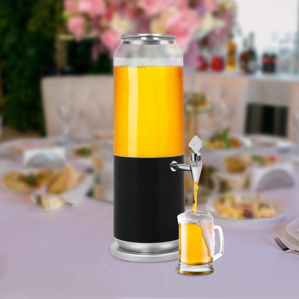 0.8 Gallon Beer Tower Portable Drink Dispenser with Faucet Modern