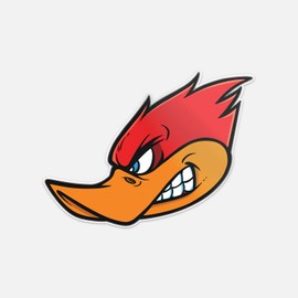 Woodpecker Mascot Sticker | Car Bumper, Laptop, Water Bottle, Wall, Window Waterproof Vinyl Decal