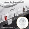 ZLAXACL Corner Shower Caddy, No-Drill Rotatable Bathroom Shelves, Strong Suction