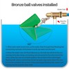 Svauoumu 1/2" Float Valve, 2 Pcs Automatic Brass Float Ball