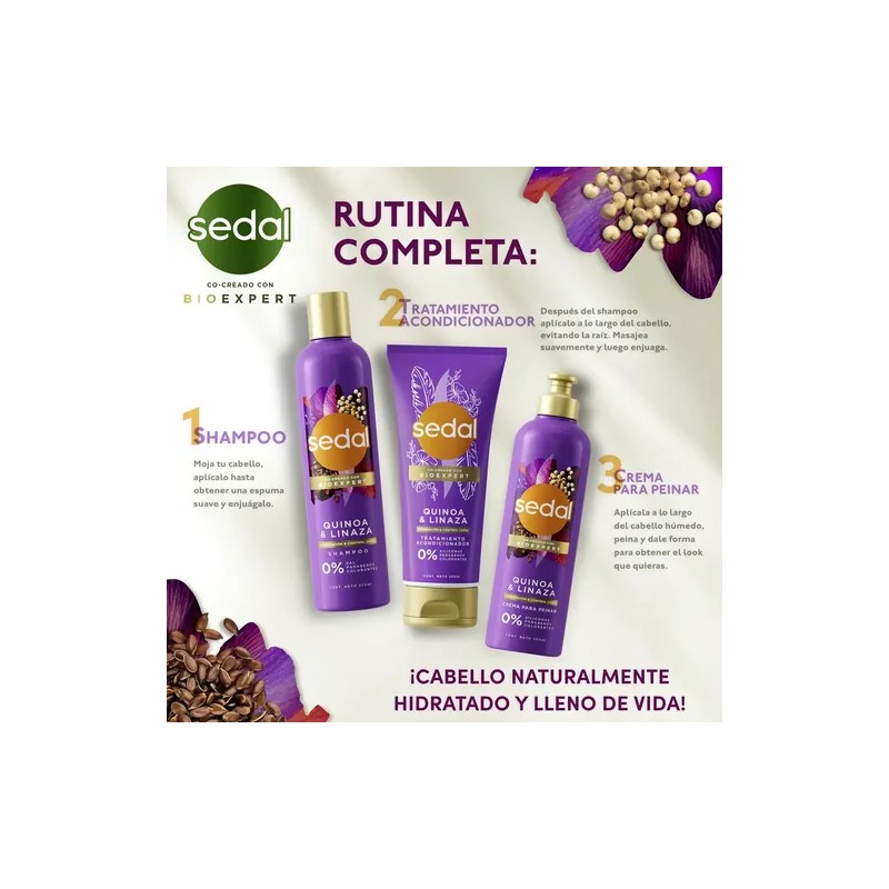 Shampoo Sedal Bioexpert Hidratación Y Control Caída - 370 Ml