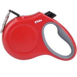 Fida Retractable Dog Leash, 5m Dog Walking Leash for Small and Medium Dogs up to 44lbs, 360° Tangle Free, Red