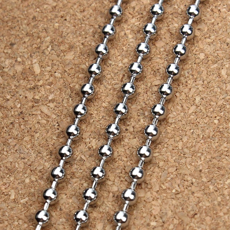 Tiparts 30 Feet Stainless Steel Ball Chains Necklace with 20pcs