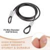 sourcing map 0.02"(0.5mm) Aluminum Crimping Loop Sleeve, Wire Rope Stop
