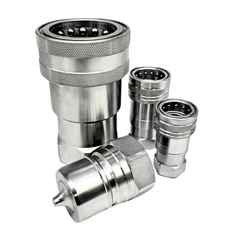 Hydraulic ISO A Quick Release Coupling Set, Including Female and