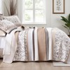100% Cotton Quilt Set King Size - Reversible Botanical Quilted