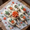 Lingzhi Poinsettia Silicone Molds Flower Fondant Mold Set of 4