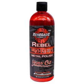 RENEGADE Rebel Pro Red Metal Polish Heavy Cut Wipe Down Scratch Swirl Restore (24 OZ)