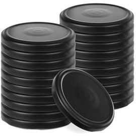 KADAX Screw Lids fi82 mm, Twist-Off Lid Set Made of Metal, Replacement Lids for Mason Jars, Lids with 6 Locking Teeth for Jars and Preserving Jars (Matte Black, 20 Pieces)