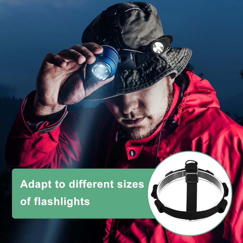 M METERXITY 2-Pack Head Lamp Replacement Strap, Elastic Headlight Strip