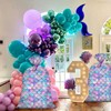 KIDAJOY 1 Pcs Extra Large Plastic Gift Bags Mermaid Rainbow