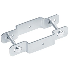 GBGS 6 Pcs Square Tube Fence Line Rail Clamp,2-1/2" x 2-1/2" Post to 1-1/4" Line Rail Connector,3 Way Split Square Tube Fitting Fence Guardrail Chain Link Clamp