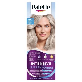 Palette Intensive Color Creme Long-lasting cream hair dye 12-21 Silver Ash Blonde Make the hair smooth, soft and with a stunning shine 110 ml. x 2 (Pack of 2)