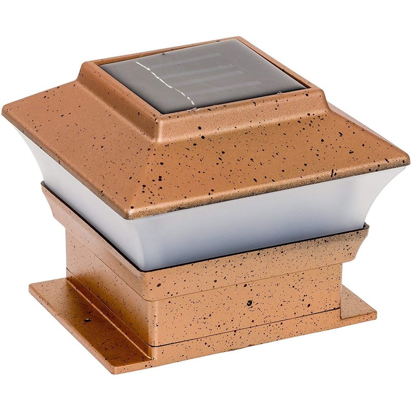 RELIGHTABLE 8 Pack Solar Powered Copper Outdoor Garden Deck Patio