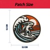 Wikineon Shark Surfing Patch Iron-On & Sew-on | Stylish Adult