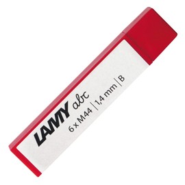 Lamy Lamy 1219666 M 44 Mine 813 – Bleistiftminen in Schreibfarbe schwarz und Minenhärte B (6 Stück) - Strichbreite 1,4 mm