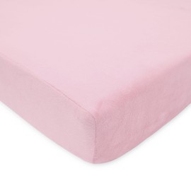 American Baby Company Heavenly Soft Chenille Crib Sheet, Pink