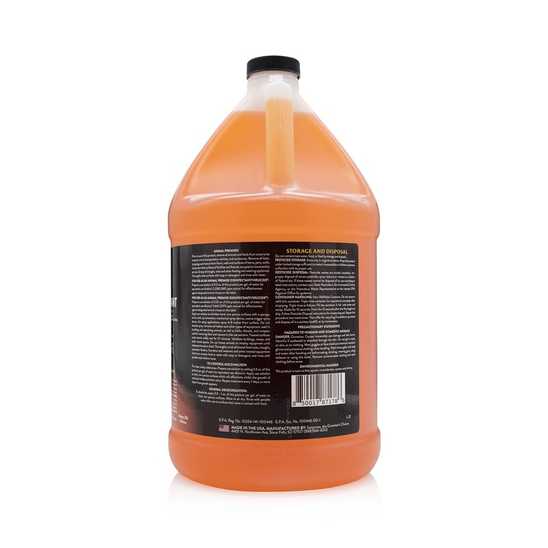 Petology 256:1 Disinfectant, 1 Gallon - Liquid Concentrate Disinfectant and