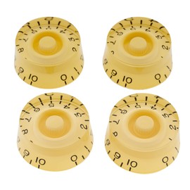 Musiclily Pro Imperial Inch Guitar Knobs Cylinder Knobs Speed Knobs for USA Les Paul Style Electric Guitar, Cream (Set of 4)