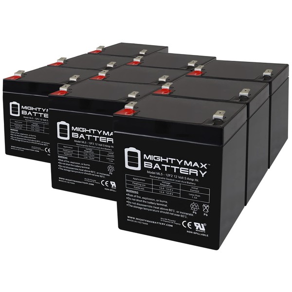 Mighty Max Battery 12V 5Ah F2 SLA Replacement Battery for