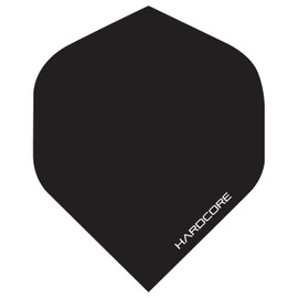 RED DRAGON Hardcore Black Extra Thick Standard Dart Flights - 5 Sets Per Pack (15 Dart Flights in Total)