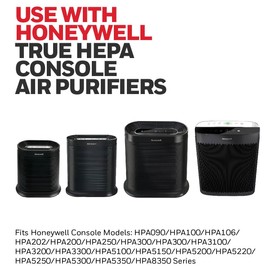 Honeywell HEPA Air Purifier Filter R, 1-Pack for HPA 100/200/300, 3000 and 5000 Series - Airborne Allergen Air Filter Replacement Targets Wildfire/Smoke, Pollen, Pet Dander, and Dust