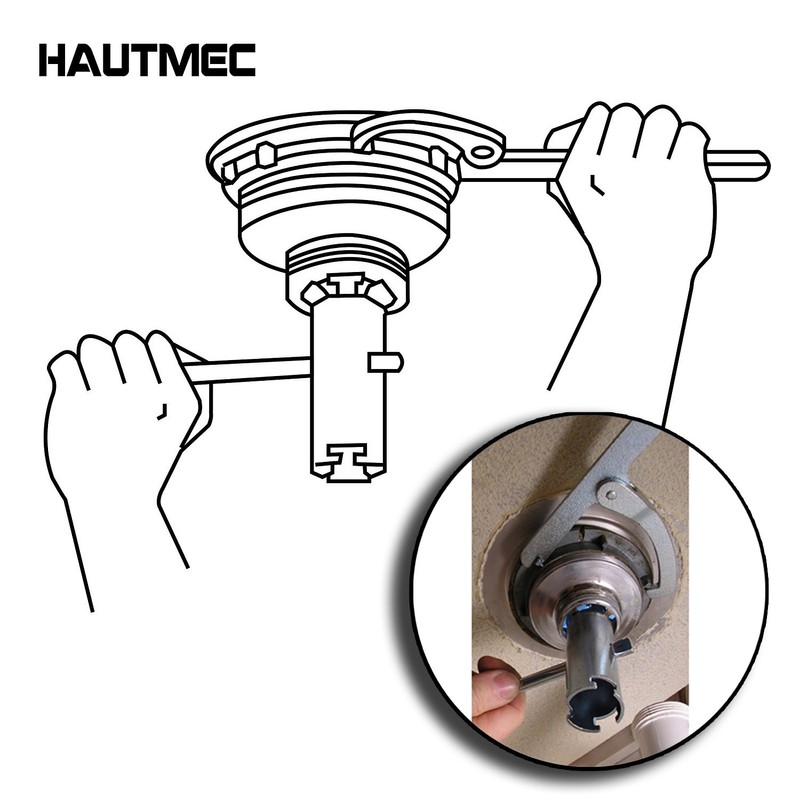 HAUTMEC Sink Strainer Lock Nut Wrench Sink Drain Wrench for
