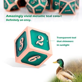 Haxtec Metal DND Dice Set D&D Polyhedral RPG Dice for Dungeons and Dragons Gift TTRPG