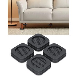 Anti-Vibrations-Pads für Waschmaschine, 8 Stück, verhindern das Laufen Ihrer Waschmaschine und reduzieren Geräusche, Reibung, strapazierfähige quadratische Gummi-Fußpolster, schwarz