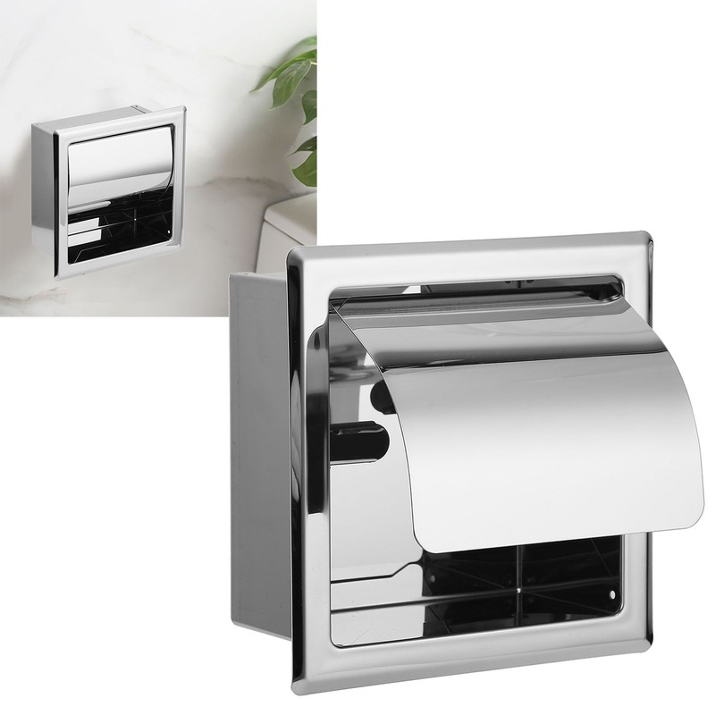 Mirror Surface Toilet Paper Holder Stainless Steel Paper Towel Rack