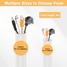 Dog and Cat Cable Protection Gate, Cable Hoses (White, 13 mm - 4 m)