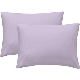 Safhome Lavender Toddler Travel Pillowcases 14 x 20 Inches Travel Pillowcases 800 Thread Count Egyptian Cotton Set of 2 Pillowcase with Zipper Closure Mini Pillow Cases for Sleeping