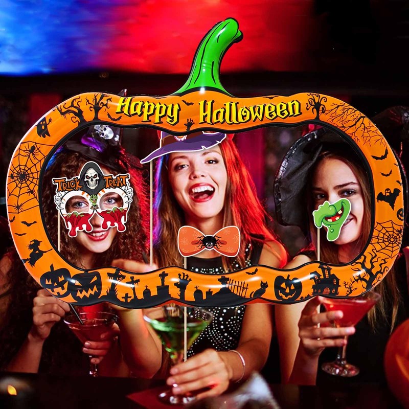Halloween Photo Booth Props Inflatable Pumpkin Halloween Photo Booth Frame