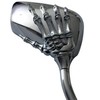 MotorToGo Small 3D Silver Skull Hand Rear Motorcycle Mirrors Compatible