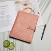 Wonderpool Leather Journal Dotted Paper Refillable Writing Binder Notebook -
